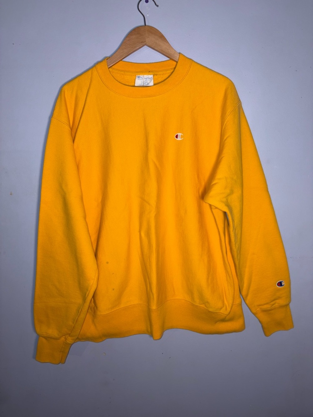 Champion Bright Yellow Crewneck Sweatshirt